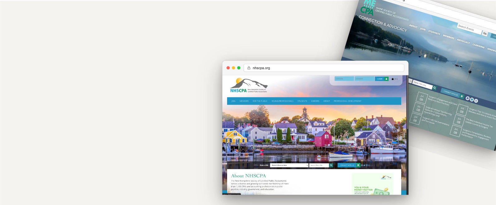WordPress Websites for Associations, MECPA, NHSCPA